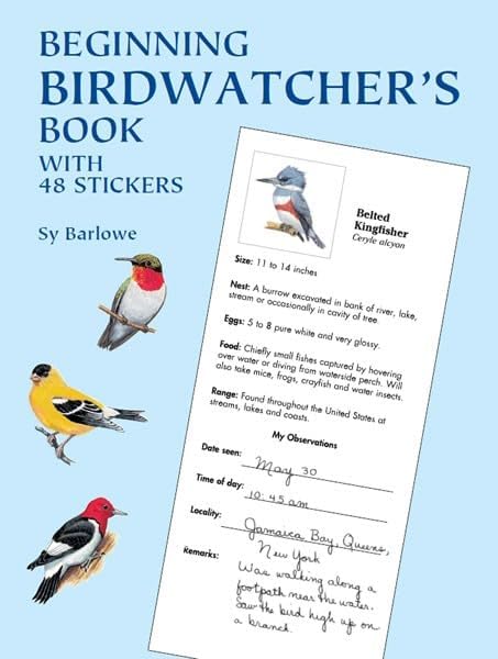 Beginning Birdwatchers Book: With 48 Stickers (Dover Childrens Activity Books)